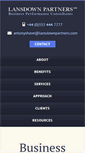 Mobile Screenshot of lansdownpartners.com